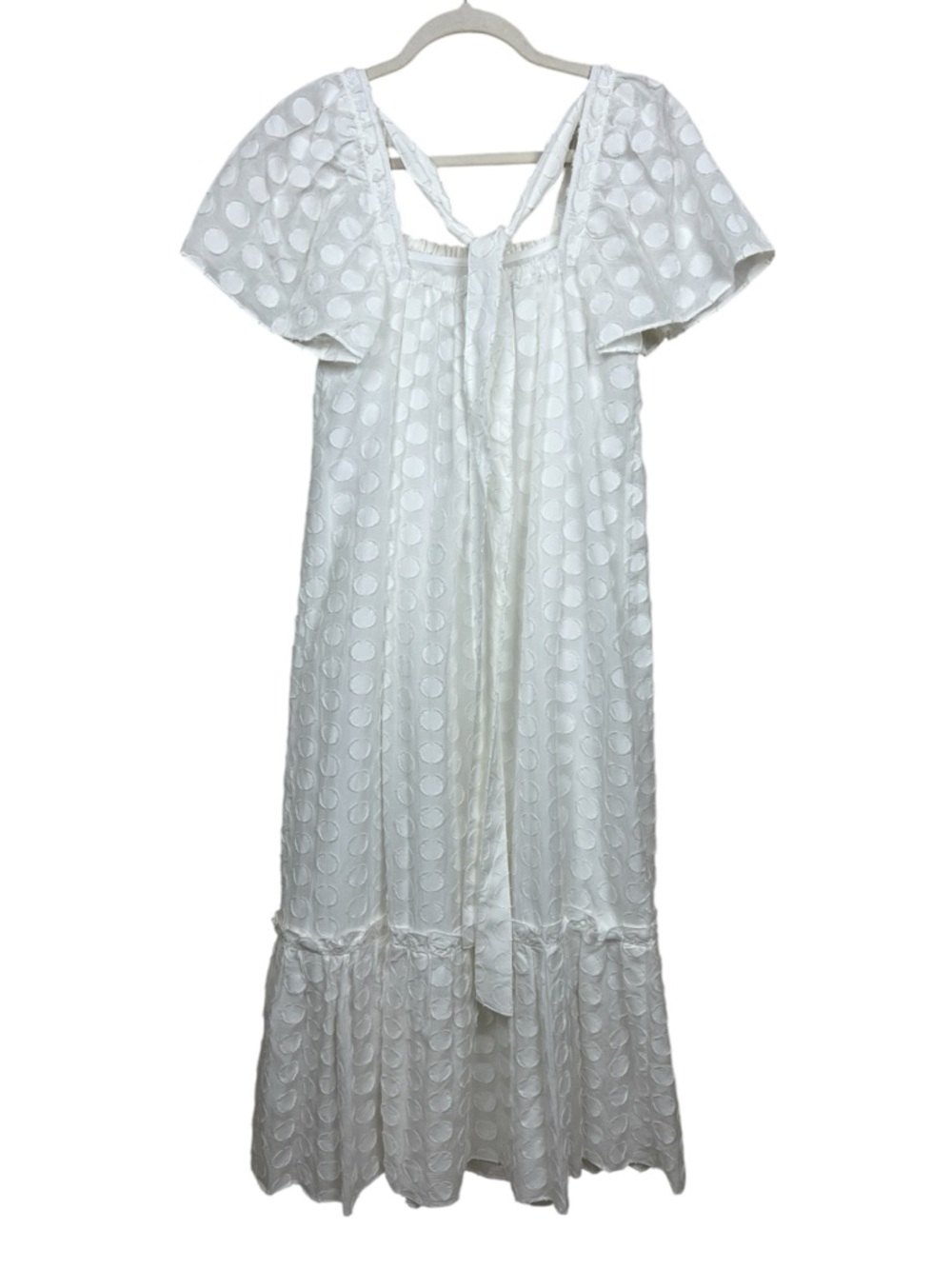 Club Monaco Flutter Sleeve Beach Robe Midi Dress White XS Women’s - Picture 6 of 14